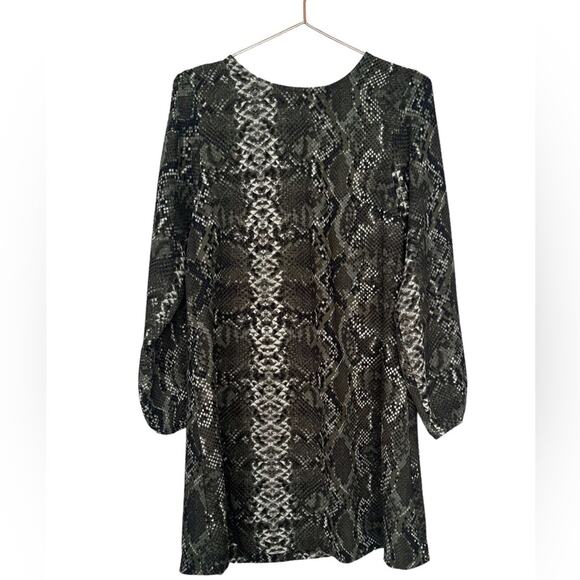 H&M snake print a line dress size 2 - Picture 1 of 6